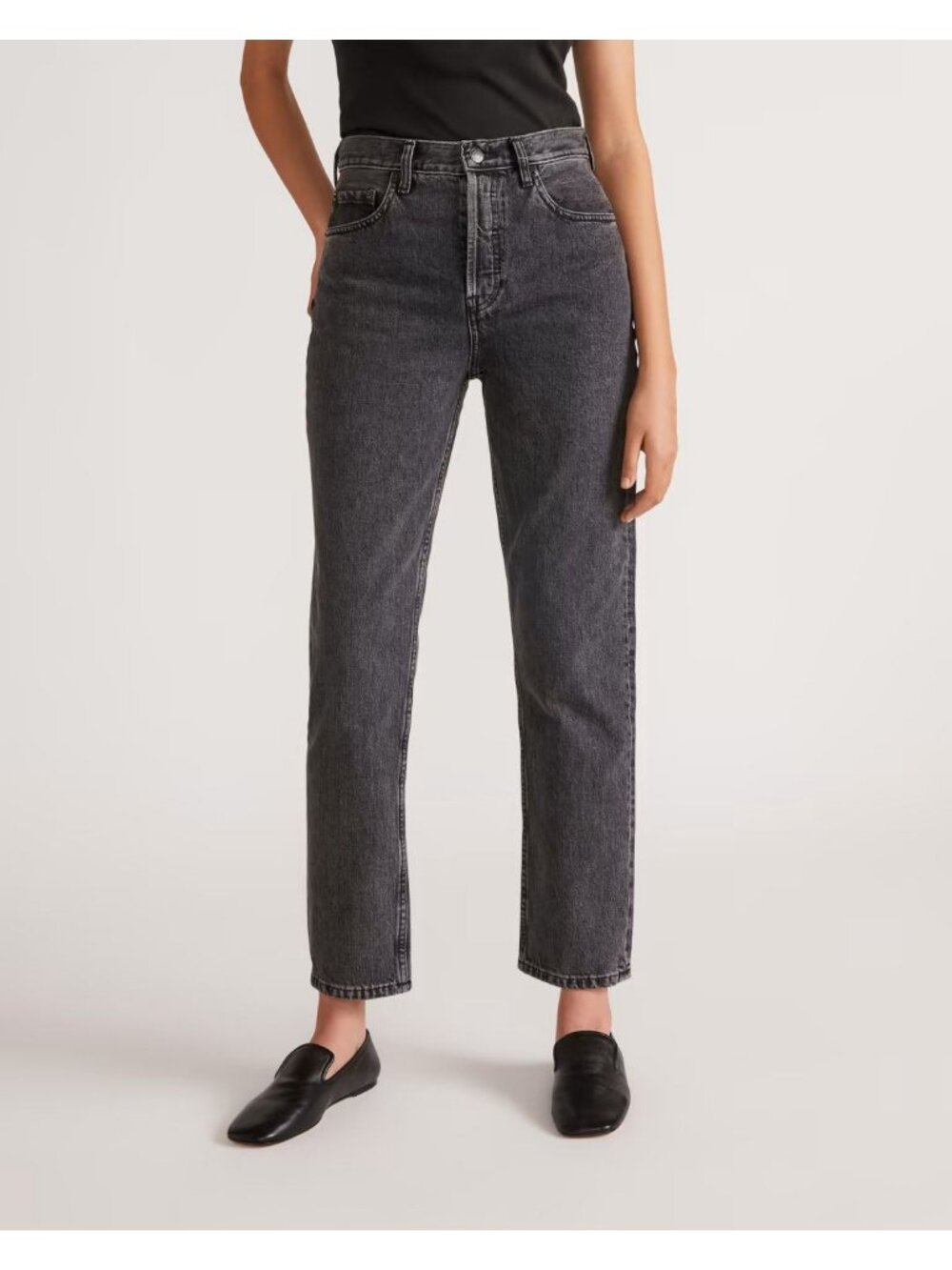 Everlane The 90s' Cheeky Jean in Washed Black Women's Size 26 Ankle NWT